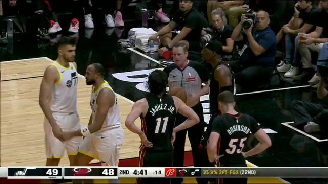 【2024年03月03日】NBA常规赛：爵士vs热火第2节中文解说录像回放