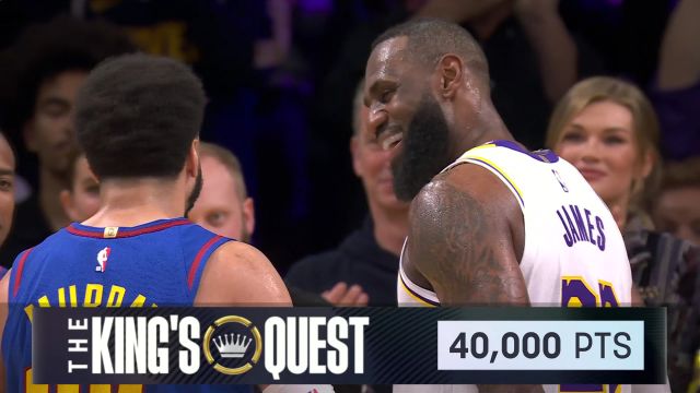 【2024年03月03日 掘金vs湖人集锦】此生难得宝贵经历！现场观众起身欢呼共同见证詹姆斯的王者时刻