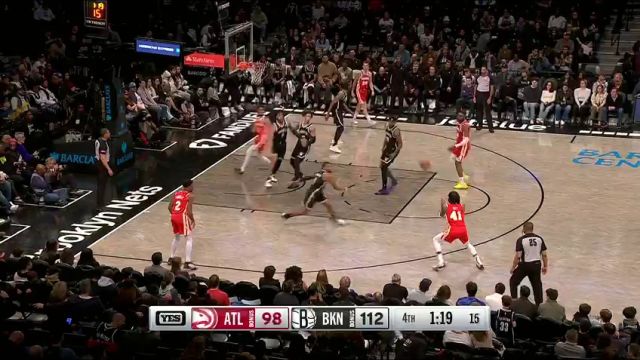 【2024年03月03日】NBA常规赛：老鹰vs篮网第4节英文原声录像回放