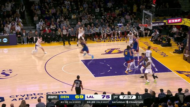 【2024年03月03日 掘金vs湖人集锦】反击速度快如闪电！ 穆雷抢断反击快攻双手灌筐