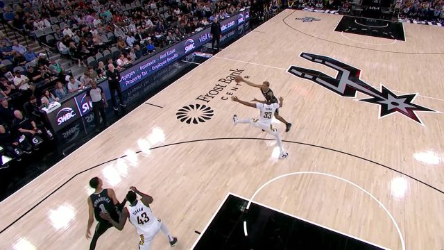 【2024年03月04日 步行者vs马刺集锦】需要我的时候能及时站出来！文班亚马冲击篮下顶着西卡完成2+1