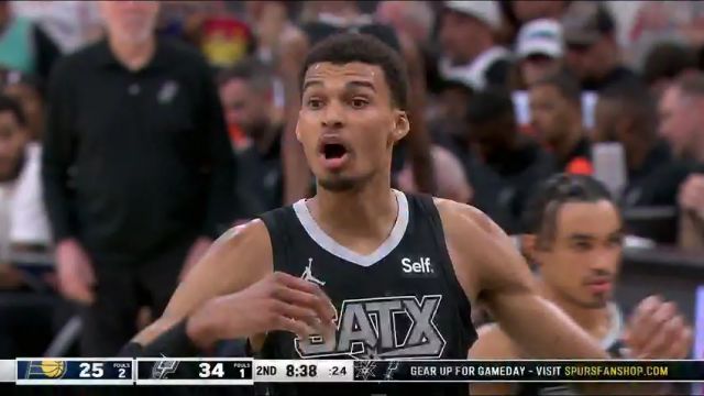 【2024年03月04日】NBA常规赛：步行者vs马刺第2节英文原声录像回放