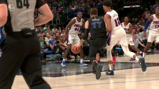 【2024年03月04日 76人vs独行侠集锦】手感来了怎么打怎么有 东契奇失衡抛投打成2+1