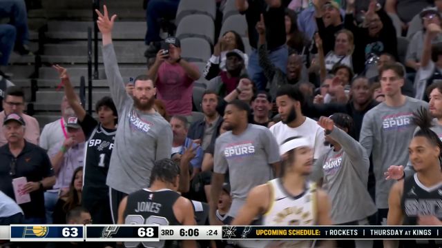 【2024年03月04日 步行者vs马刺集锦】这都是什么神奇的操作 文班亚马背后运球随后三分出手突施冷箭