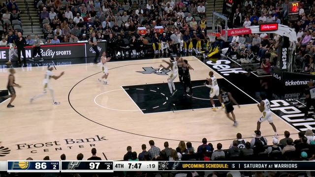 【2024年03月04日 步行者vs马刺集锦】比赛悬念升级！步行者轰出13-1的进攻高潮将分差追至仅差1分