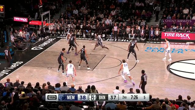 【2024年03月05日 灰熊vs篮网集锦】置之死地而后生 杰米森急中生智强信手一抛压哨命中