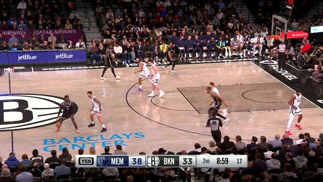 【2024年03月05日 灰熊vs篮网集锦】施罗德人到球到 布里奇斯高难度大回环对抗完成2+1