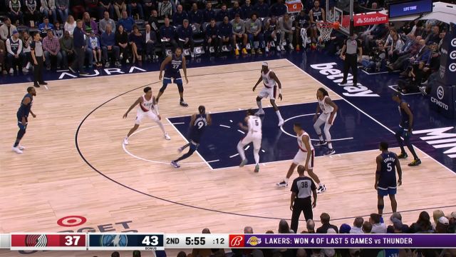 【2024年03月05日 开拓者vs森林狼集锦】开拓者114-119森林狼 西蒙斯空砍34+14开拓者不敌森林狼