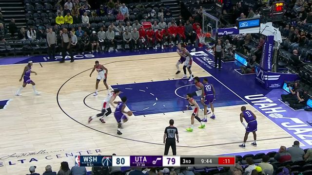 【2024年03月05日 奇才vs爵士集锦】篮下有我不用愁 科林斯拔地而起单臂擎天暴扣