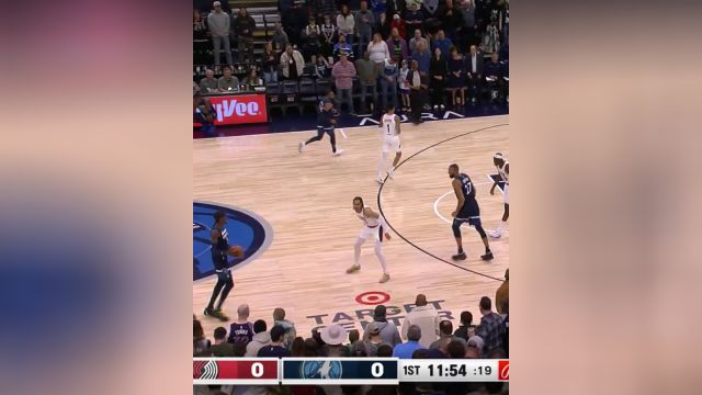 【2024年03月05日 开拓者vs森林狼集锦】下次一定要订好闹钟！爱德华兹开赛前姗姗来迟错过首发本场比赛被迫替补登场