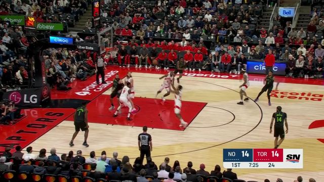 【2024年03月06日 鹈鹕vs猛龙集锦】如此绝妙良机怎么错过 奎克利追身三分一箭穿心