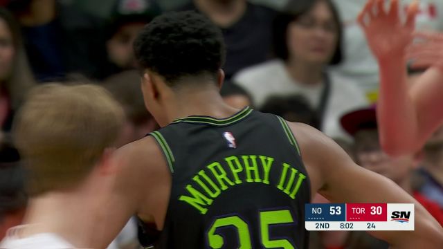 【2024年03月06日】NBA常规赛：鹈鹕vs猛龙第2节英文原声录像回放