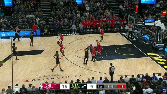 【2024年03月07日】公牛vs爵士第1节中文解说录像回放