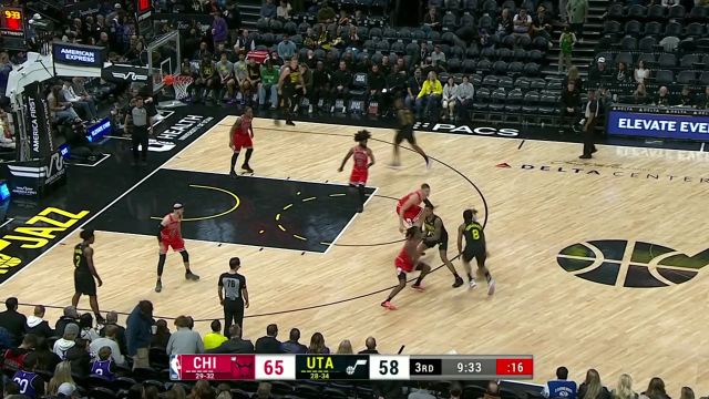 【2024年03月07日 公牛vs爵士集锦】精妙空中作业！森萨博潇洒妙传科林斯心领神会空接暴扣