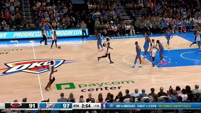 【2024年03月09日 热火vs雷霆集锦】不到最后不放弃！巴特勒见缝插针失衡上篮打成2+1