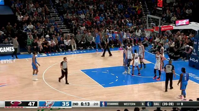 【2024年03月09日】NBA常规赛：热火vs雷霆第2节英文原声录像回放