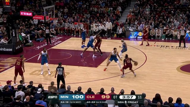 【2024年03月09日 森林狼vs骑士集锦】展示何为暴力美学！艾伦点飞两人势大力沉单臂暴扣点燃全场