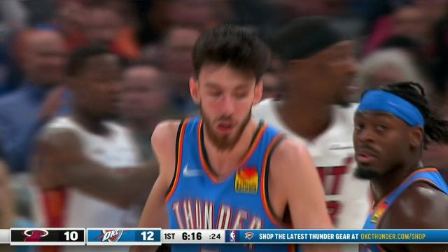 【2024年03月09日 热火vs雷霆集锦】精妙空中作业！杰伦威廉姆斯潇洒妙传霍姆格伦心领神会空接暴扣