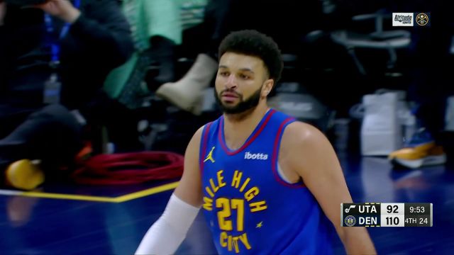 【2024年03月10日 爵士vs掘金集锦】展示个人绝对能力！穆雷利用节奏单打邓恩翻身跳投金鸡独立命中2分