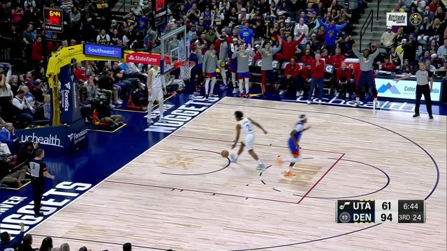 【2024年03月10日 爵士vs掘金集锦】最好的进攻就是防守！波普眼疾手快成功抢断直捣黄龙暴扣得手