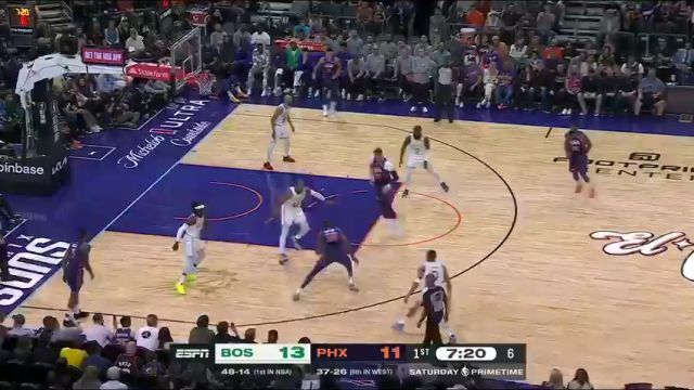 【2024年03月10日】NBA常规赛：凯尔特人vs太阳第1节英文原声录像回放