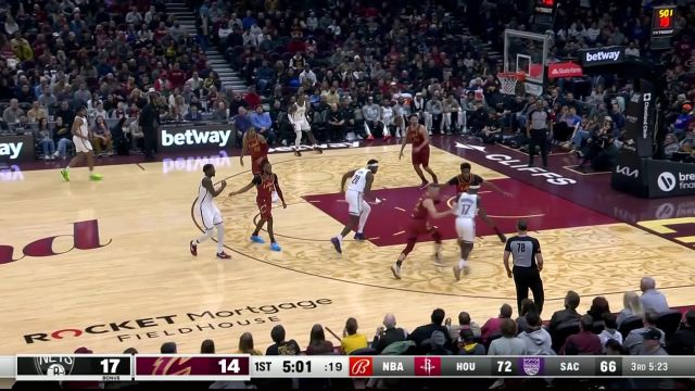 【2024年03月11日 篮网vs骑士集锦】反击打得风生水起 尼昂快速推进追身三分手起刀落