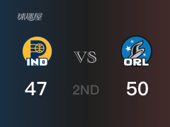 NBA常规赛：半场结束，魔术以50-47领先步行者，小瓦格纳11分3篮板