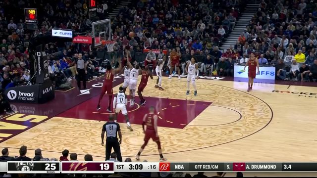 【2024年03月11日 篮网vs骑士集锦】以彼之道还施彼身 勒维尔连线阿伦完成空接暴扣