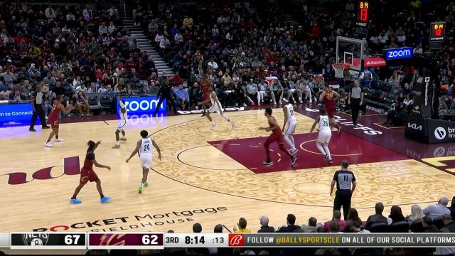 【2024年03月11日 篮网vs骑士集锦】勒维尔内线游龙戏凤 贾勒特-艾伦跟进送上暴扣