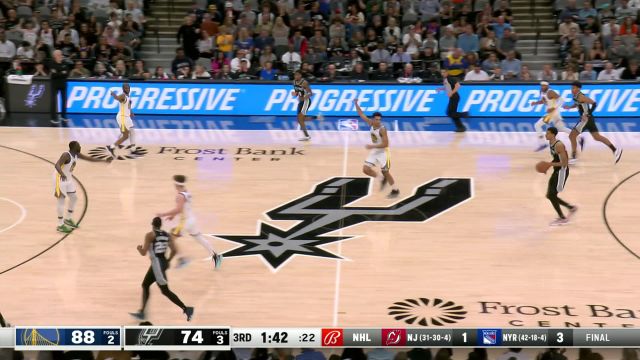 【2024年03月12日 勇士vs马刺集锦】结结实实的一个大帽 文班伸出五指山重压穆迪