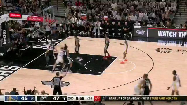 【2024年03月12日】NBA常规赛：勇士vs马刺第2节中文解说录像回放