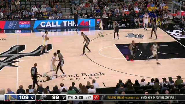 【2024年03月12日】NBA常规赛：勇士vs马刺第4节英文原声录像回放