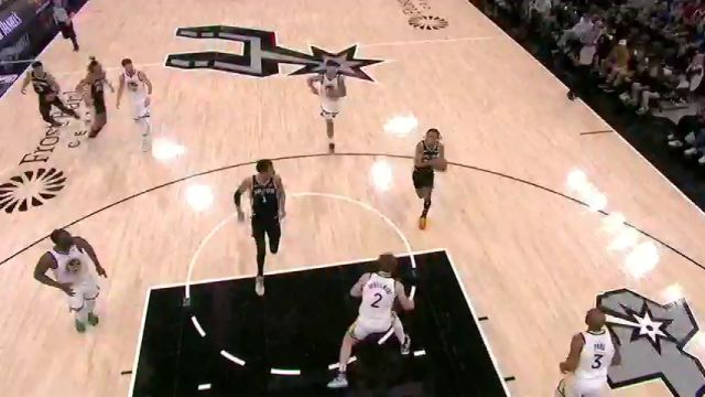 【2024年03月12日 勇士vs马刺集锦】就这么为所欲为 文班空中将球捅进顺便送格林六犯离场