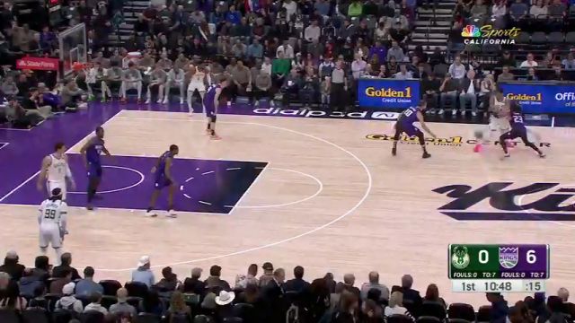 【2024年03月13日】雄鹿vs国王第1节英文原声录像回放