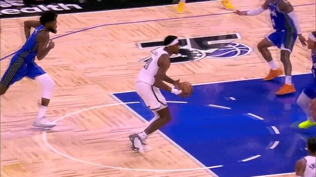 【2024年03月14日 篮网vs魔术集锦】魔术7人上双单节打爆篮网！替补神将残暴追身大帽