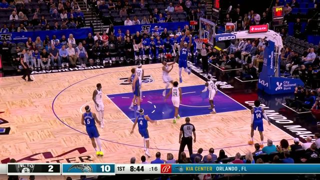 【2024年03月14日 篮网vs魔术集锦】心有灵犀一点通 小瓦格纳连线温德尔卡特空接暴扣