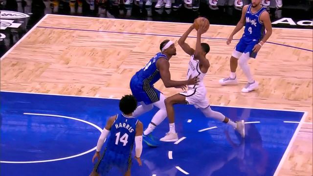 【2024年03月14日 篮网vs魔术集锦】一夫当关万夫莫开 温德尔卡特单臂擎天大帽布里奇斯