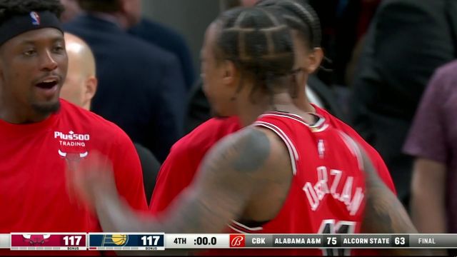 【2024年03月14日 公牛vs步行者集锦】玩的就是心跳！ 德罗赞招牌翻身中投命中绝平打进加时