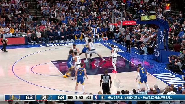 【2024年03月14日 勇士vs独行侠集锦】默契配合撕裂禁区！欧文助攻莱夫利高高跃起精准空接暴力虐筐