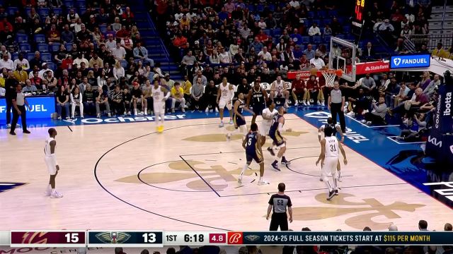 【2024年03月14日 骑士vs鹈鹕集锦】展示恐怖身体素质！锡安快攻篮下无视包夹强硬上篮打进2+1