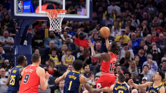 【2024年03月14日 公牛vs步行者集锦】公牛132-129公牛 德罗赞爆砍46分绝平中投加时击败步行者