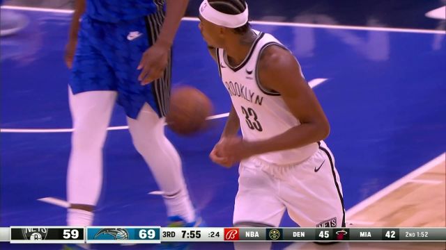 【2024年03月14日 篮网vs魔术集锦】保留节目如期上演 克拉克斯顿接球起飞单臂炸筐