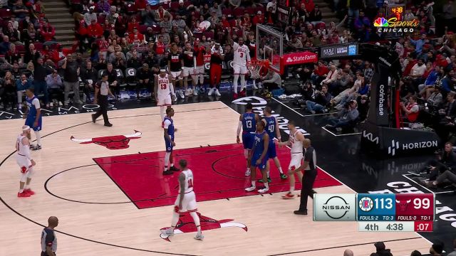 【2024年03月15日 快船vs公牛集锦】卡鲁索直塞篮下 武切维奇面对乔治打成2+1