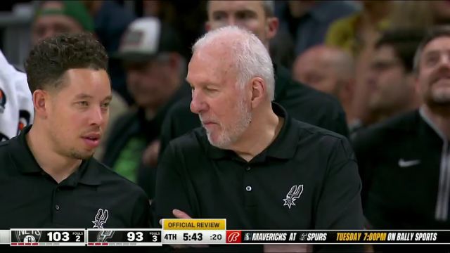 【2024年03月18日】篮网vs马刺第4节英文原声录像回放