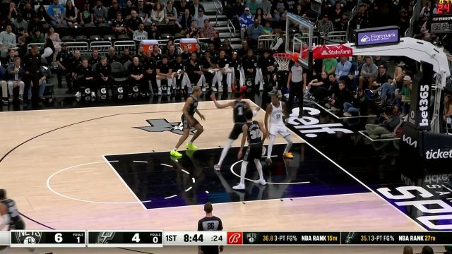 【2024年03月18日 篮网vs马刺集锦】一脚油门踩到底！文班亚马箭步穿云跟进暴扣一气呵成