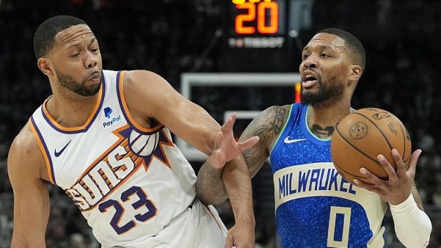 【2024年03月18日 太阳vs雄鹿集锦】太阳129-140雄鹿 三巨头62分不敌利拉德31+16