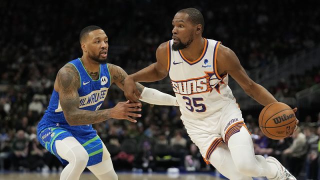 【2024年03月18日 太阳vs雄鹿集锦】太阳vs雄鹿五佳球 利拉德超远压哨杜兰特遮天大帽波蒂斯压迫感十足