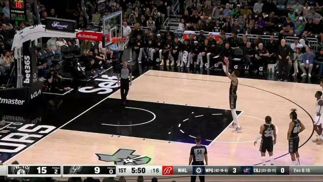 【2024年03月18日】篮网vs马刺第1节英文原声录像回放