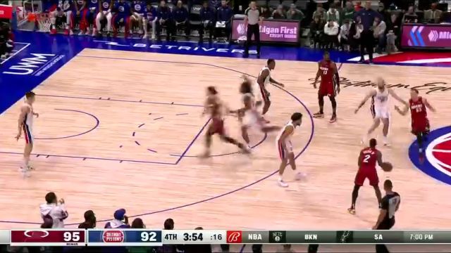 【2024年03月18日】热火vs活塞第4节英文原声录像回放