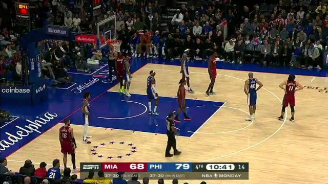 【2024年03月19日】热火vs76人第4节英文原声录像回放